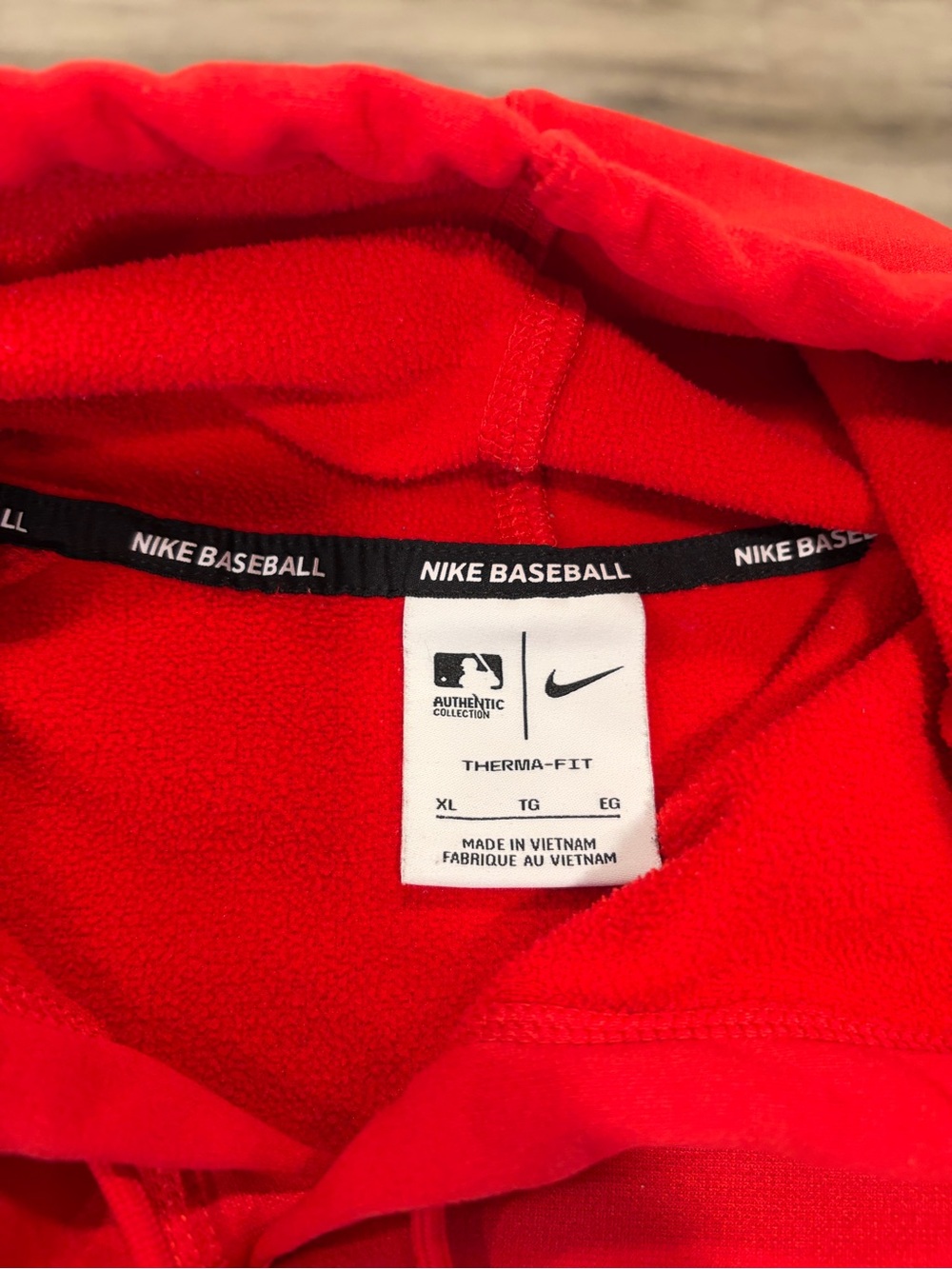 Los Angles Angels MLB Nike Terma-Fit Short Sleeve Red Pullover Hoodie-XL - Picture 6 of 9